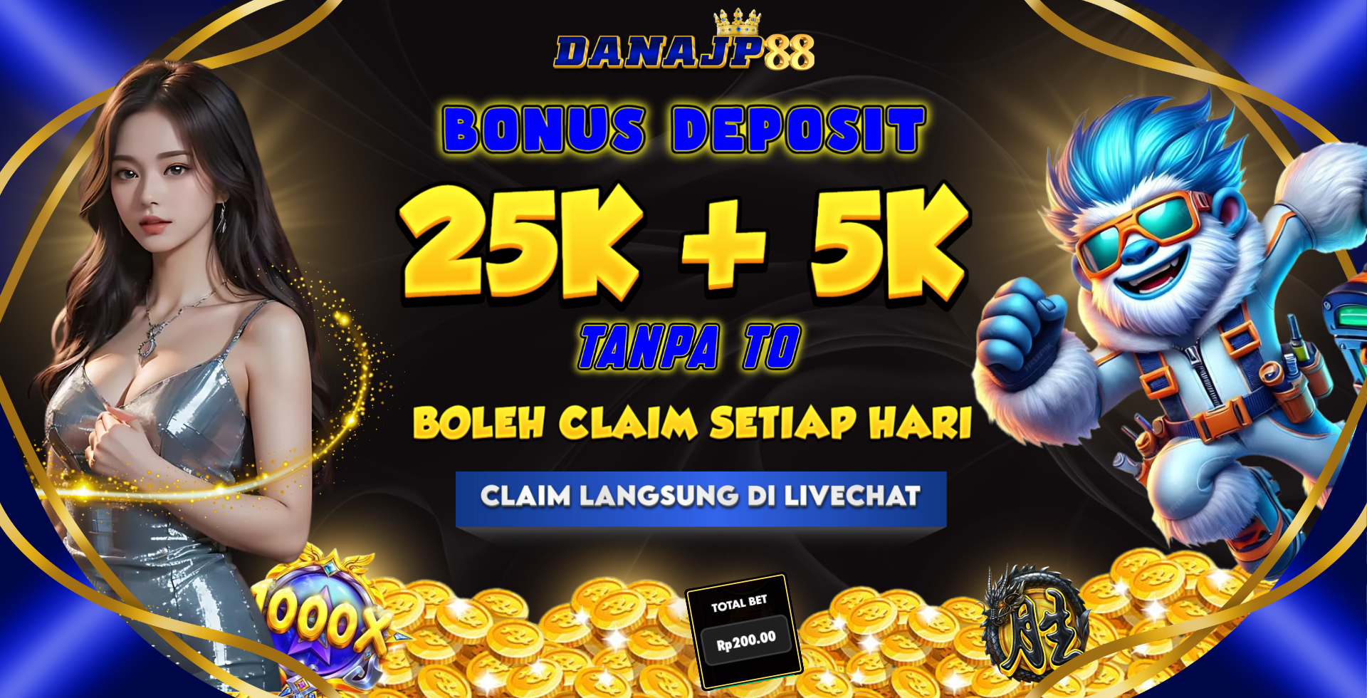 BONUS 25K + 5K TANPA TO (CLAIM SETIAP HARI TANPA TO)